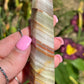 Banded Green Onyx Crystal Point Tower