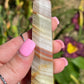 Banded Green Onyx Crystal Point Tower