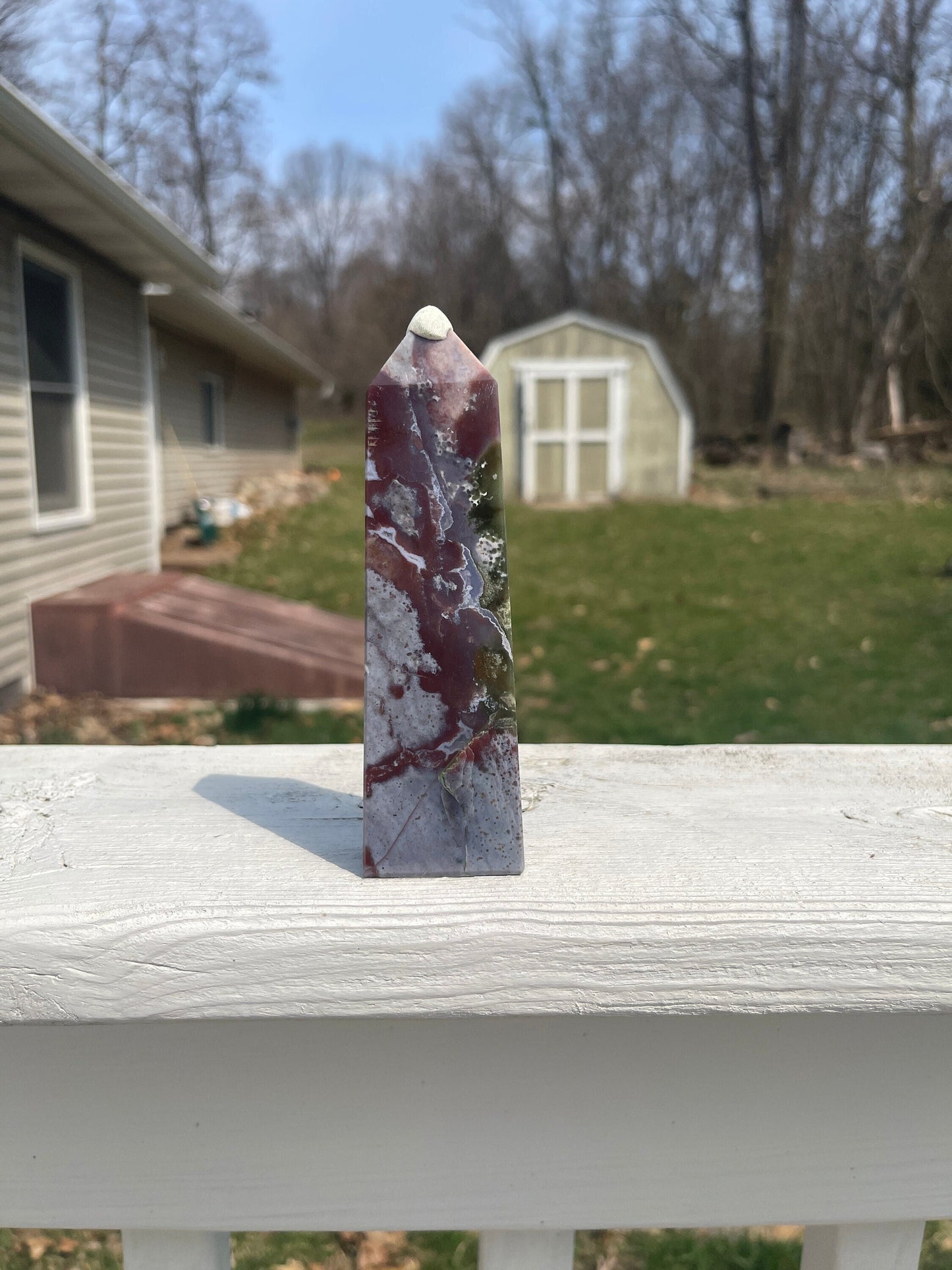 Ocean Jasper Crystal Tower