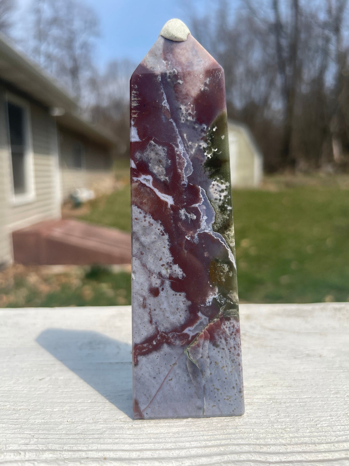 Ocean Jasper Crystal Tower
