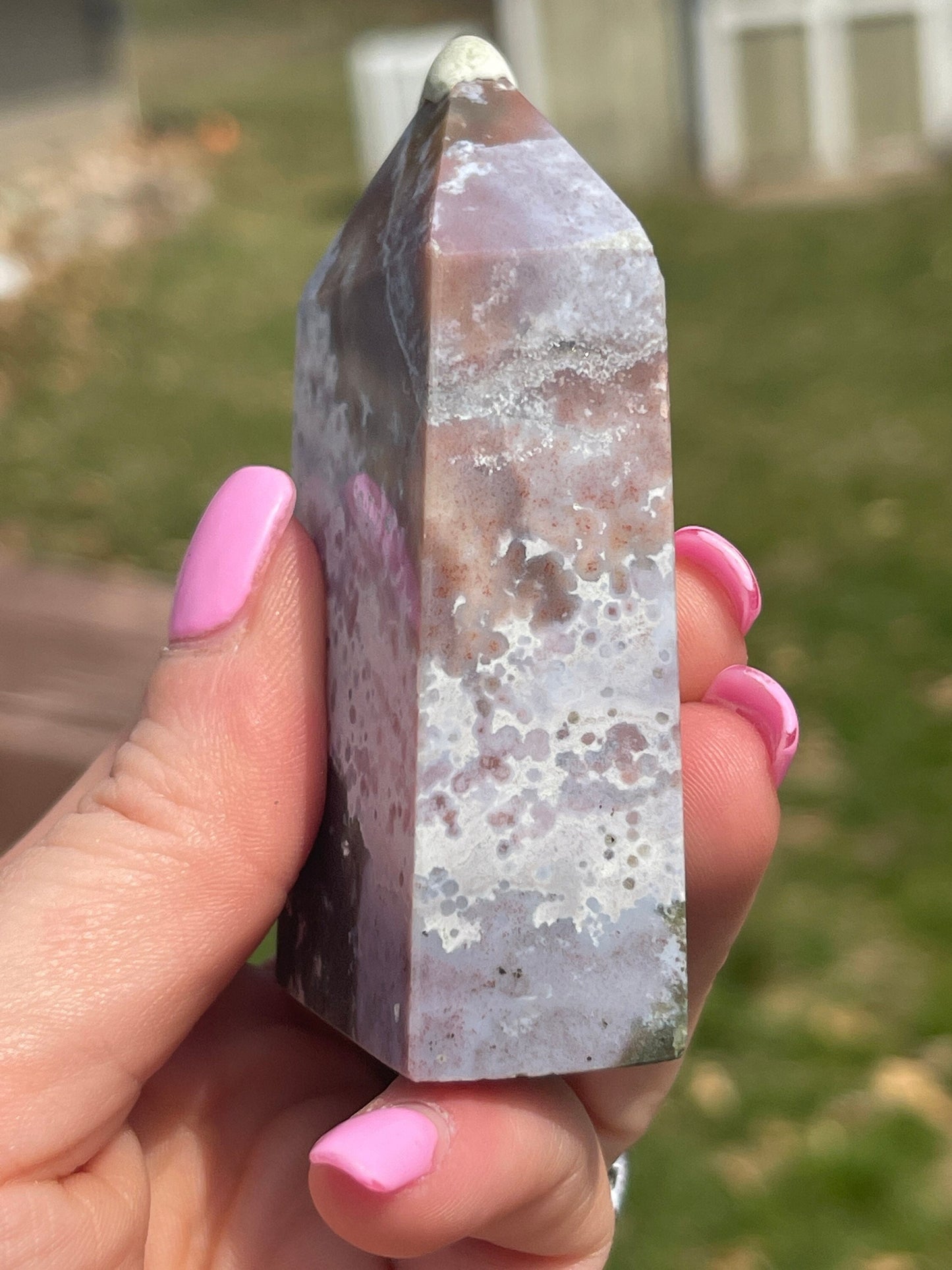 Ocean Jasper Crystal Tower