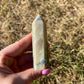 Fynchenite Chrysocolla Crystal Tower: Tranquility Stone