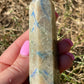 Fynchenite Chrysocolla Crystal Tower: Tranquility Stone