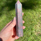 Ruby in Kyanite Crystal Tower: UV Reactive Healing Stone