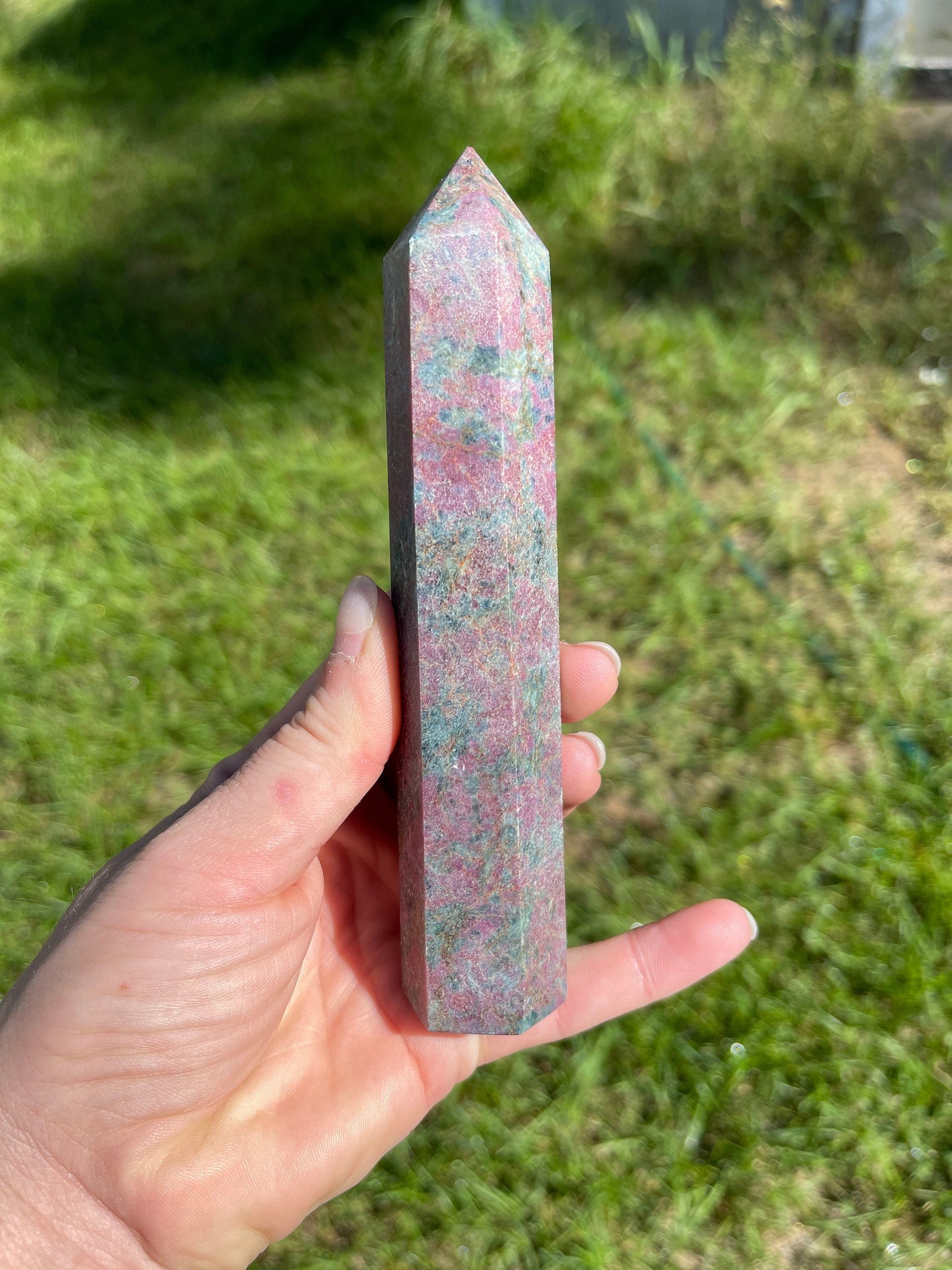 Ruby in Kyanite Crystal Tower
