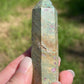 Ruby fuchsite crystal tower