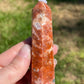 Calcite & Blue Apatite Crystal Tower