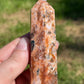 Calcite & Blue Apatite Crystal Tower