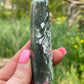 Moss Agate Crystal Tower: New Beginnings, Grounding Stone