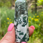 Moss Agate Tower: Crystal Point, New Beginnings Gift