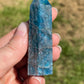 Blue Apatite Crystal Point Tower: Psychic Stone Gift