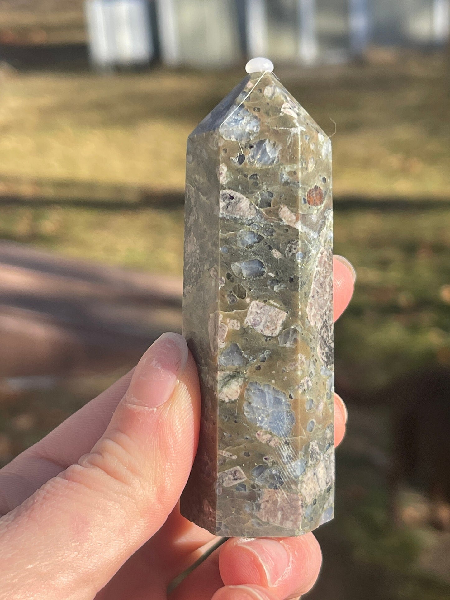 Llanite crystal tower d | que sera | crystal carving | meditation stone
