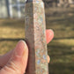 Llanite crystal tower f | que sera | crystal carving | meditation stone