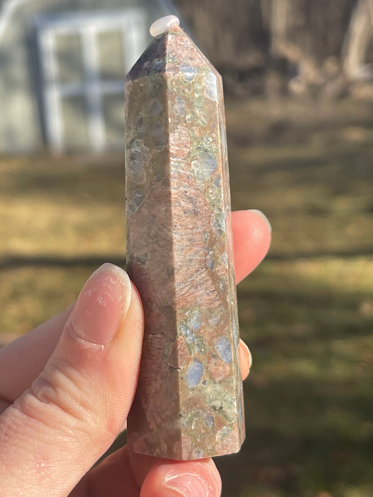 Llanite crystal tower f | que sera | crystal carving | meditation stone