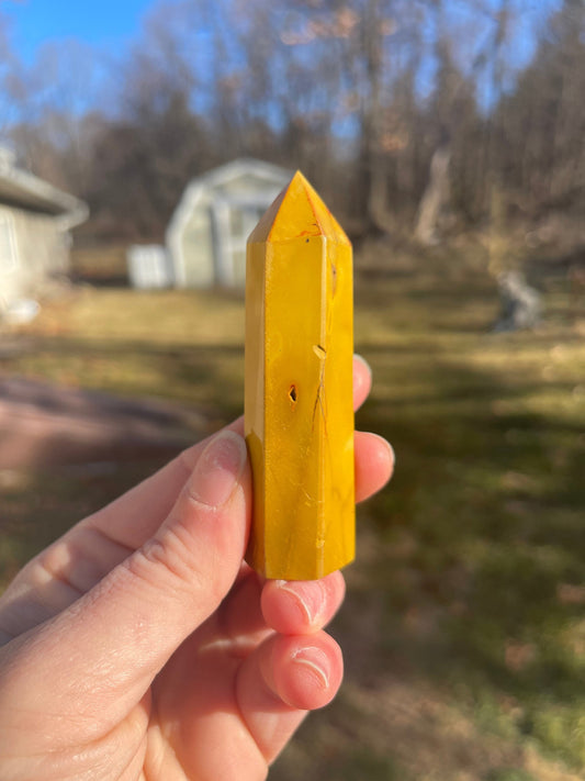 Mookaite Jasper Crystal Tower: Australian Carved Meditation Stone