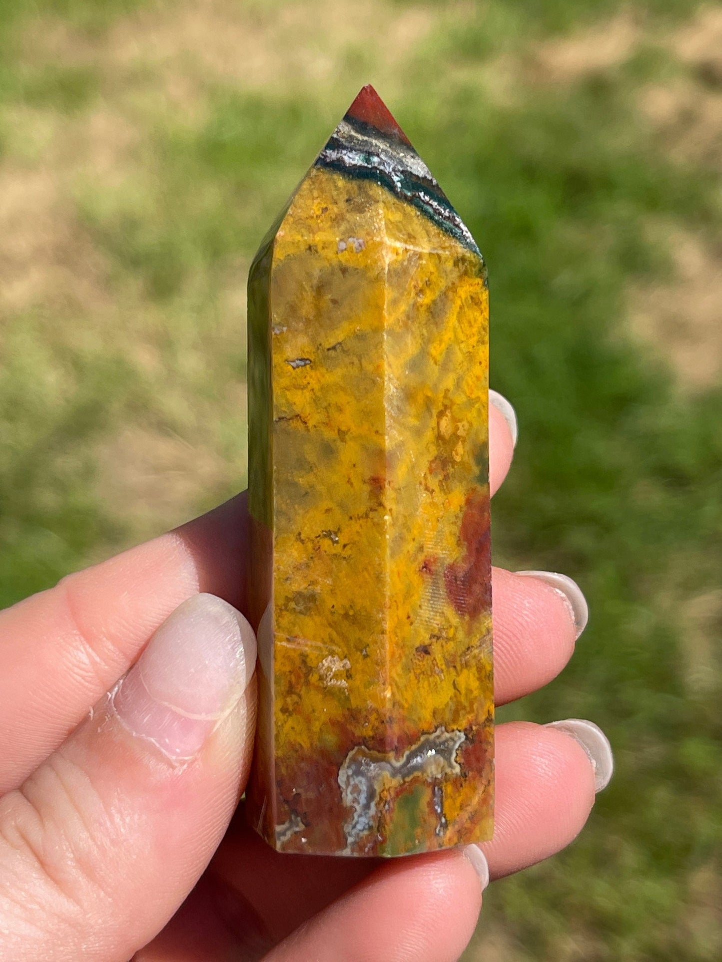 Ocean jasper crystal tower