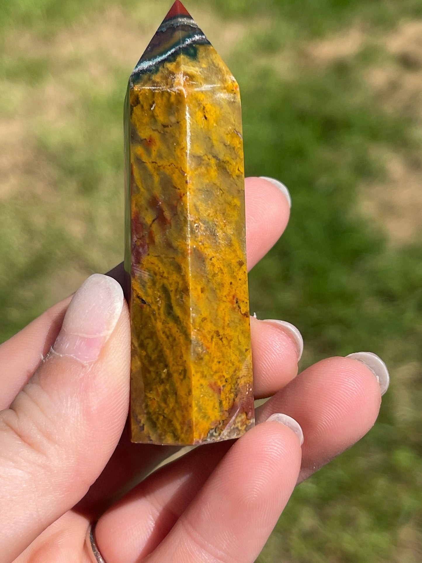 Ocean jasper crystal tower
