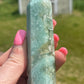 Green Silky Fluorite Crystal Tower: Meditation Stone
