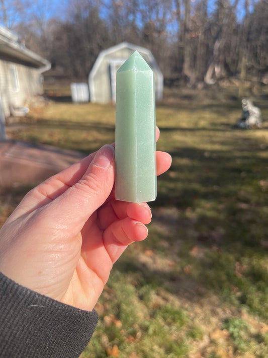 Green Aventurine Crystal Tower