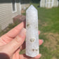 Moss Agate Crystal Tower: Healing Stone Point