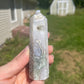 Moss Agate Crystal Tower