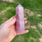 Dark Rose Quartz Crystal Tower