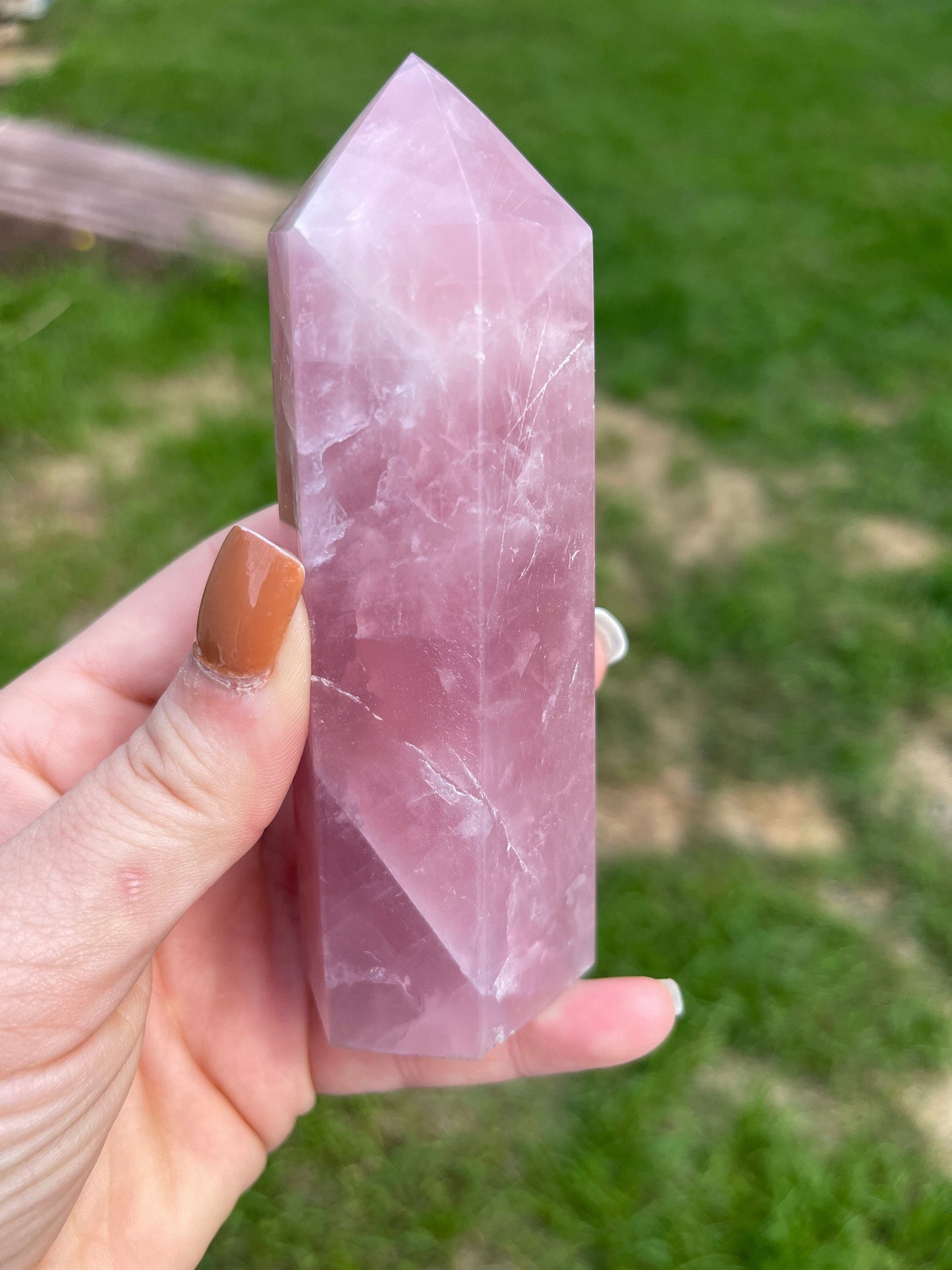 Dark Rose Quartz Crystal Tower