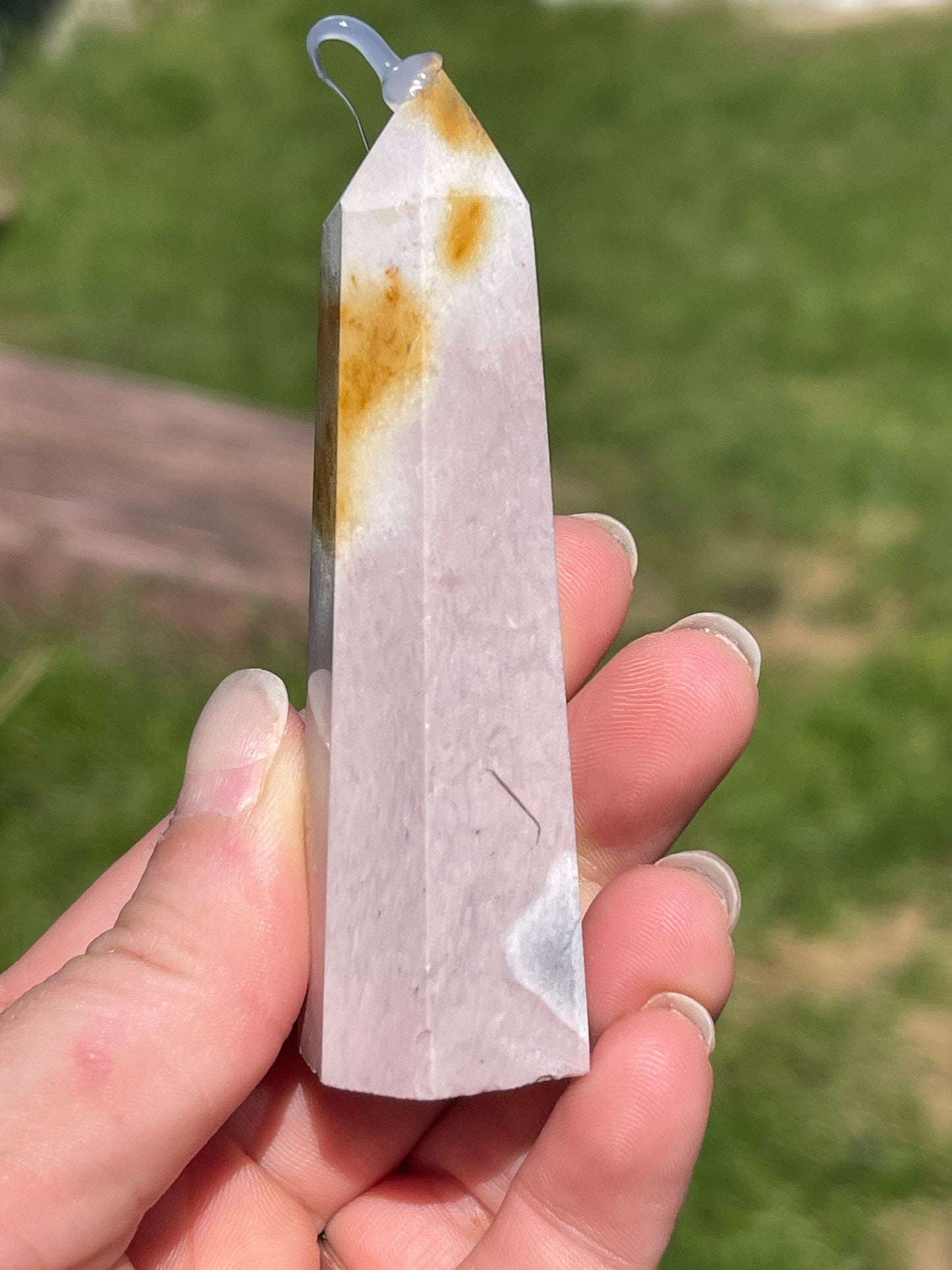 Mookaite Jasper Crystal Tower: Meditation Carving (1.9oz)
