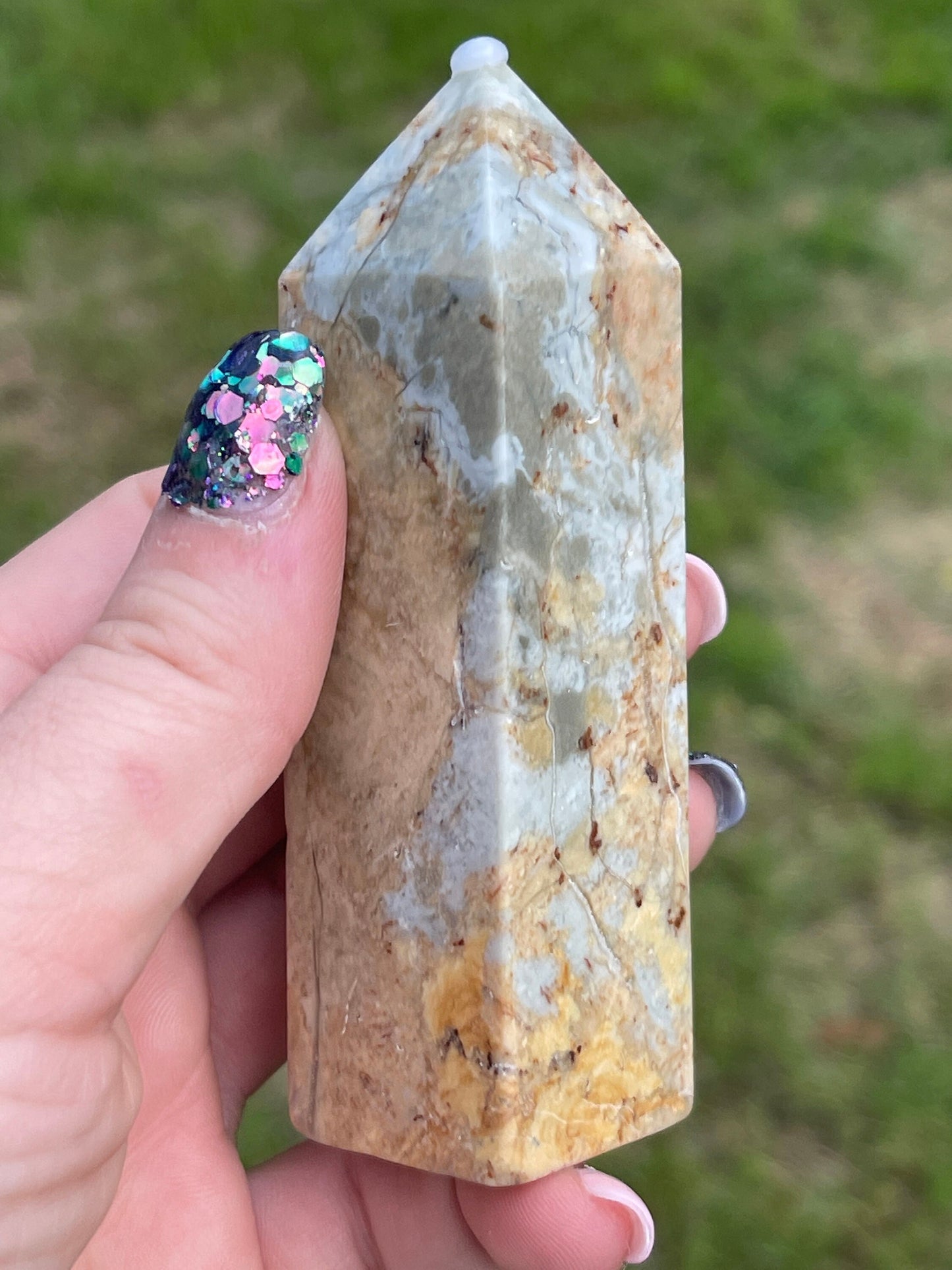Ibis Brecciated Jasper Tower B | Crystal Carving | Meditation Crystal