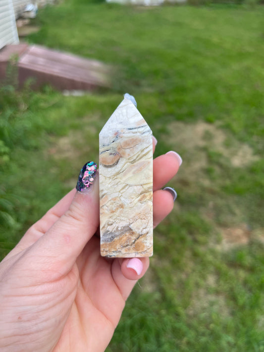 Ibis Brecciated Jasper Tower A | Crystal Carving | Meditation Crystal