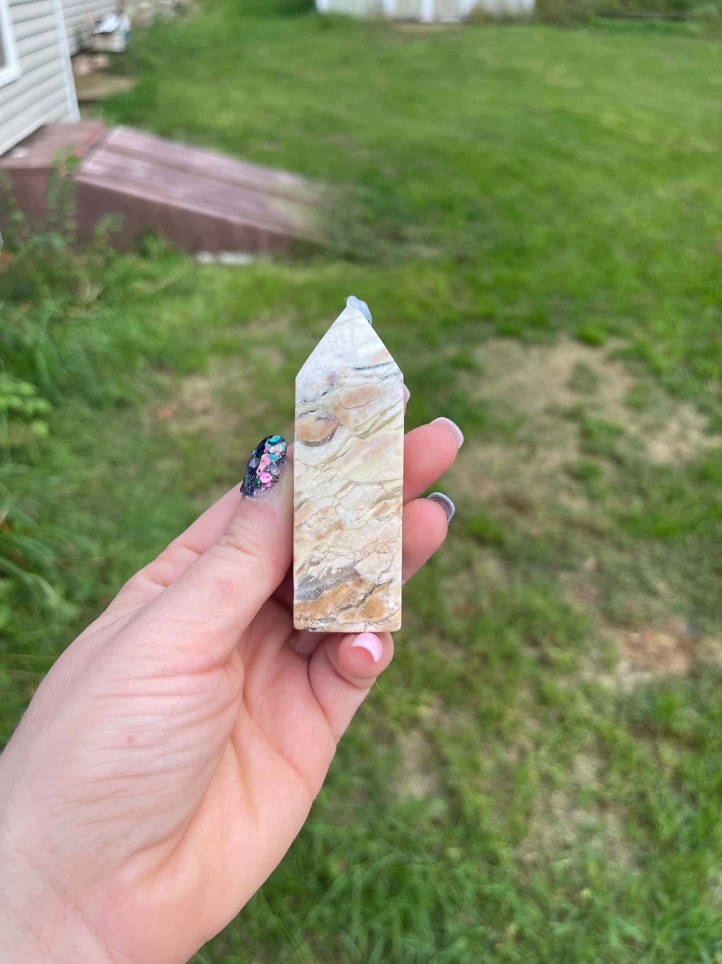 Ibis Brecciated Jasper Tower A | Crystal Carving | Meditation Crystal