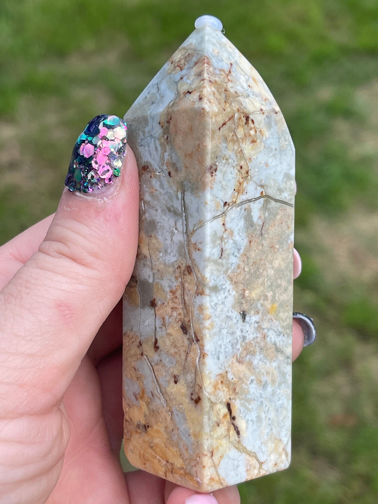 Ibis Brecciated Jasper Tower B | Crystal Carving | Meditation Crystal