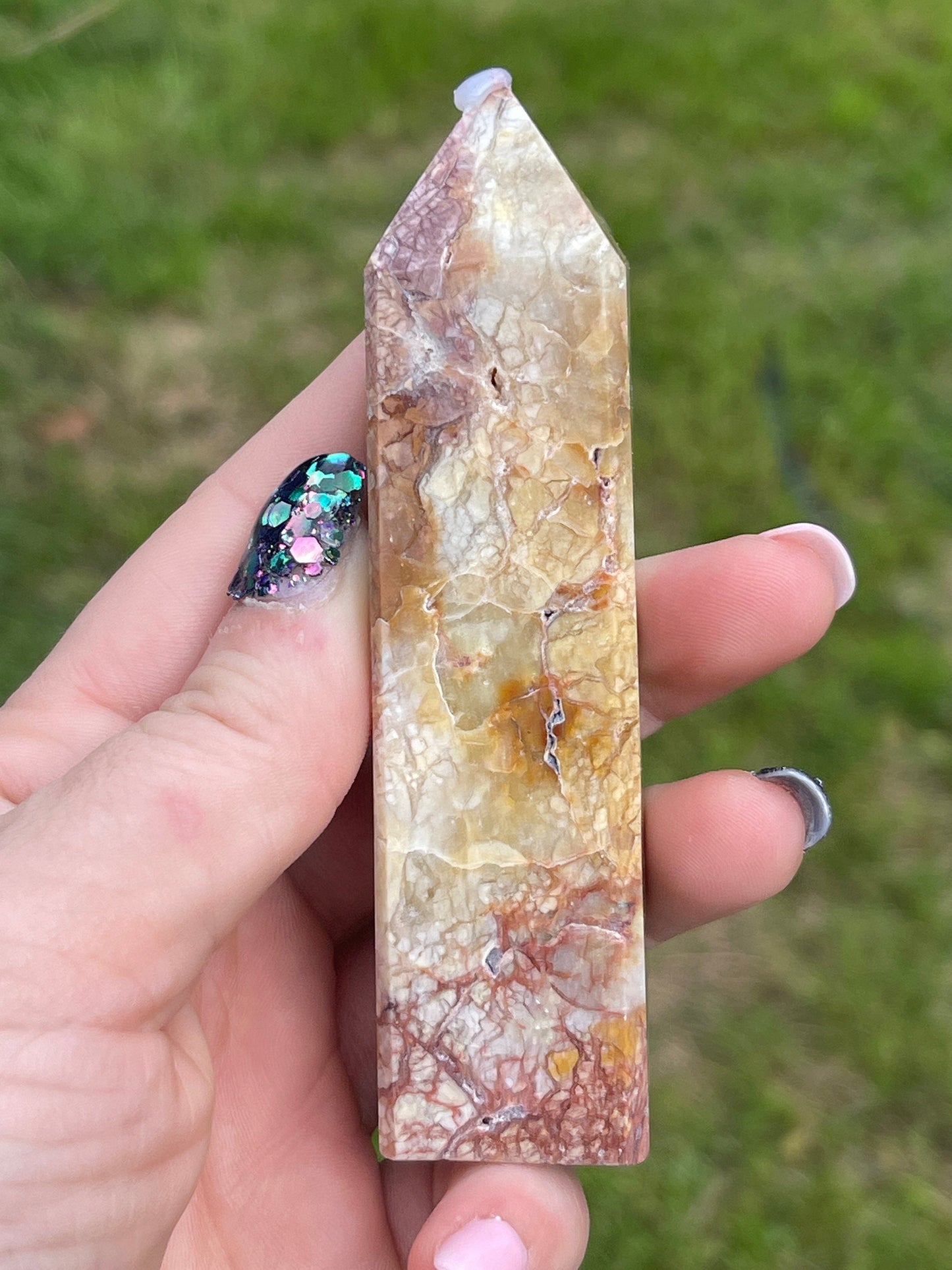Ibis Brecciated Jasper Tower E | Crystal Carving | Meditation Crystal