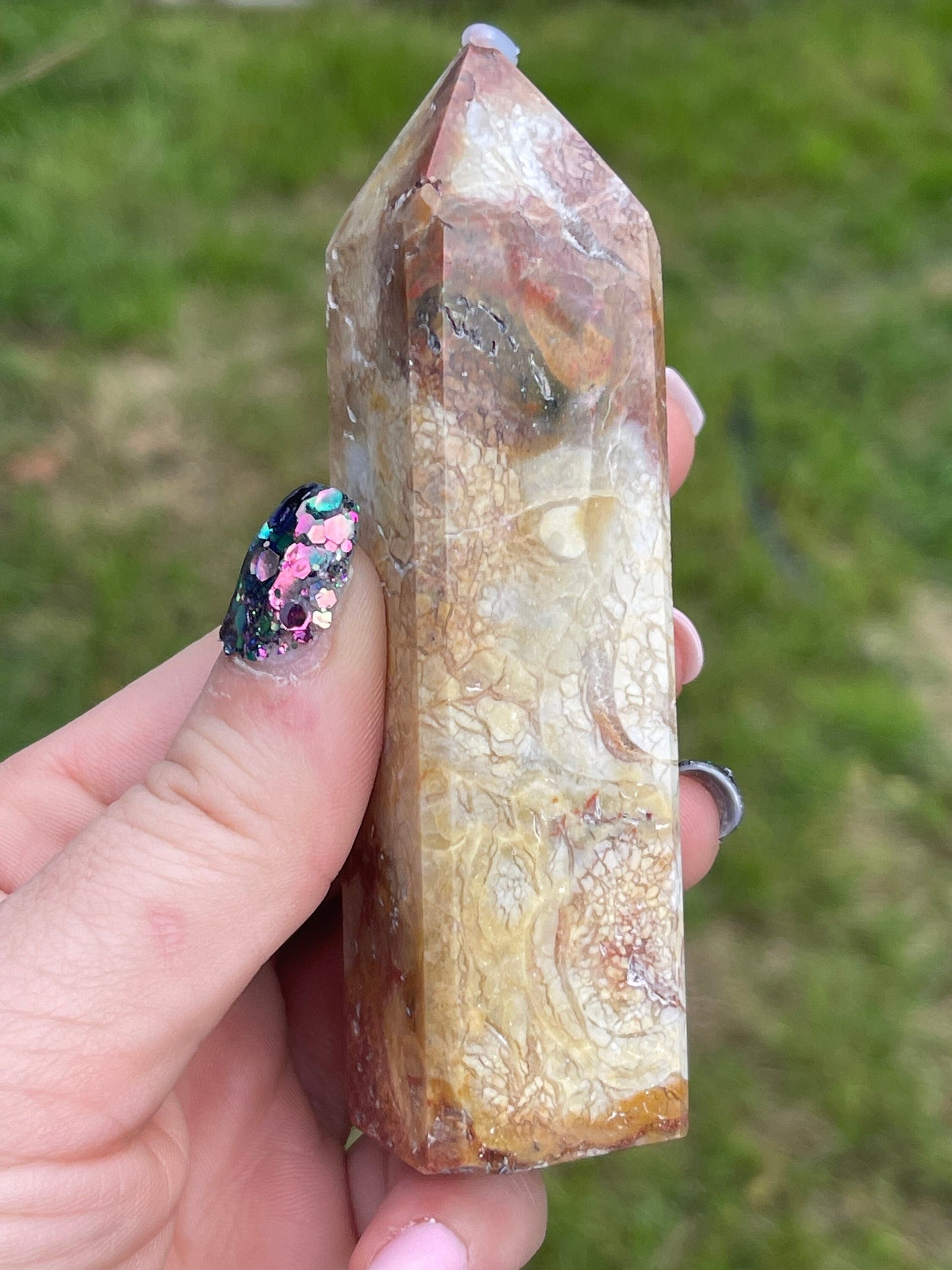 Ibis Brecciated Jasper Tower E | Crystal Carving | Meditation Crystal