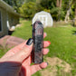 Astrophyllite Garnet Crystal Tower: Firework Stone Carving, Meditation