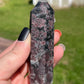 Astrophyllite Garnet Crystal Tower: Firework Stone Carving, 3.5"
