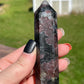 Astrophyllite Garnet Crystal Tower: Firework Stone Carving, Meditation