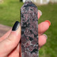 Astrophyllite Garnet Crystal Tower: Firework Stone Carving, 3.5"