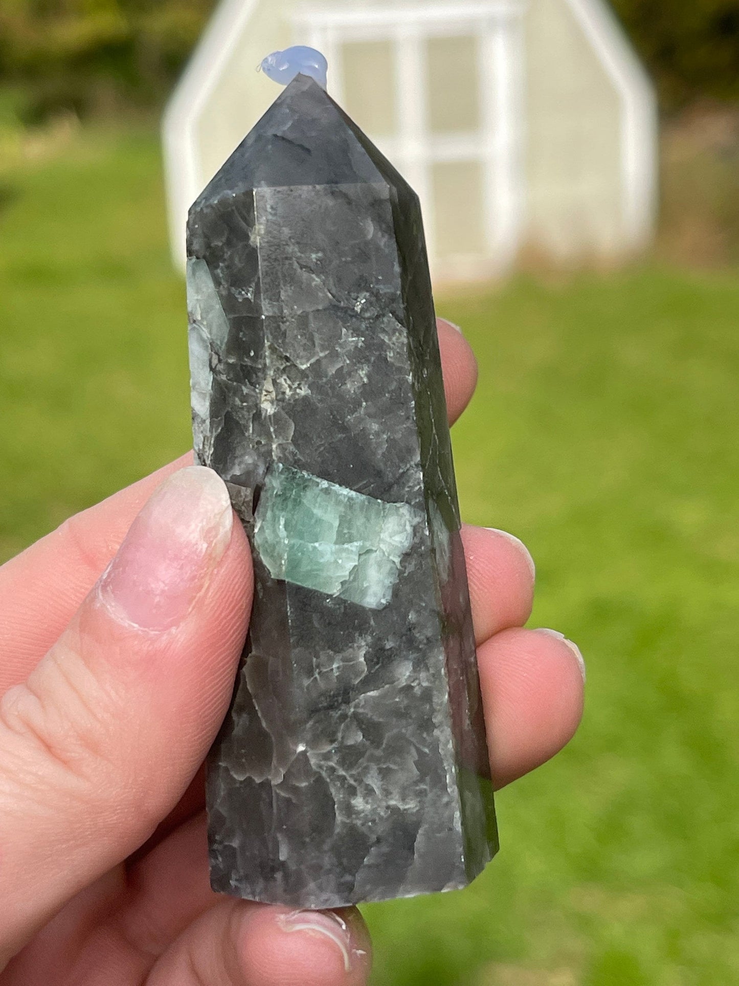 Emerald Crystal Tower: Healing Meditation Carving