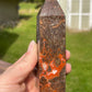 Money Agate Crystal Tower: Indonesian Bloodstone Healing