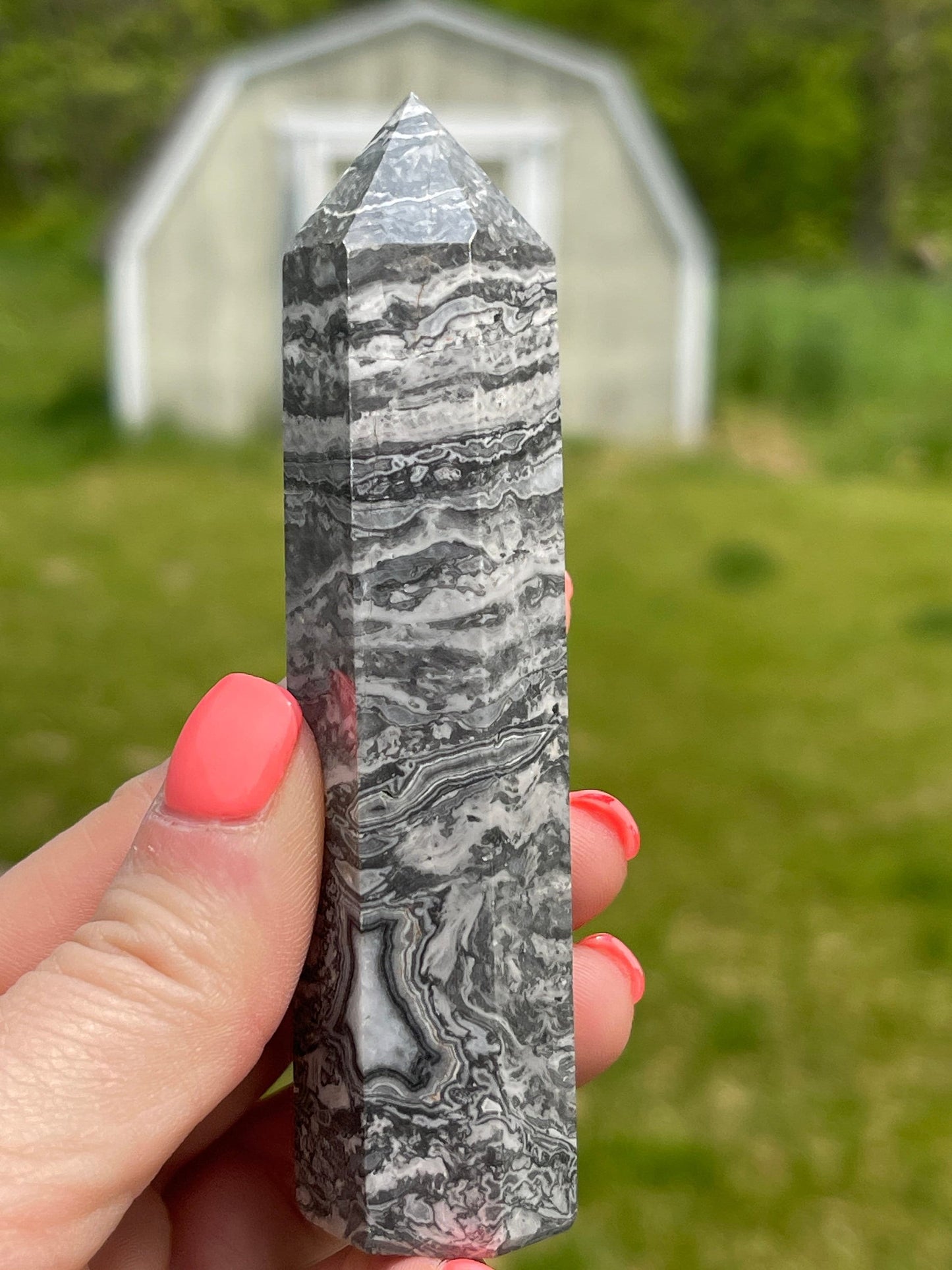 Picasso Jasper Crystal Tower