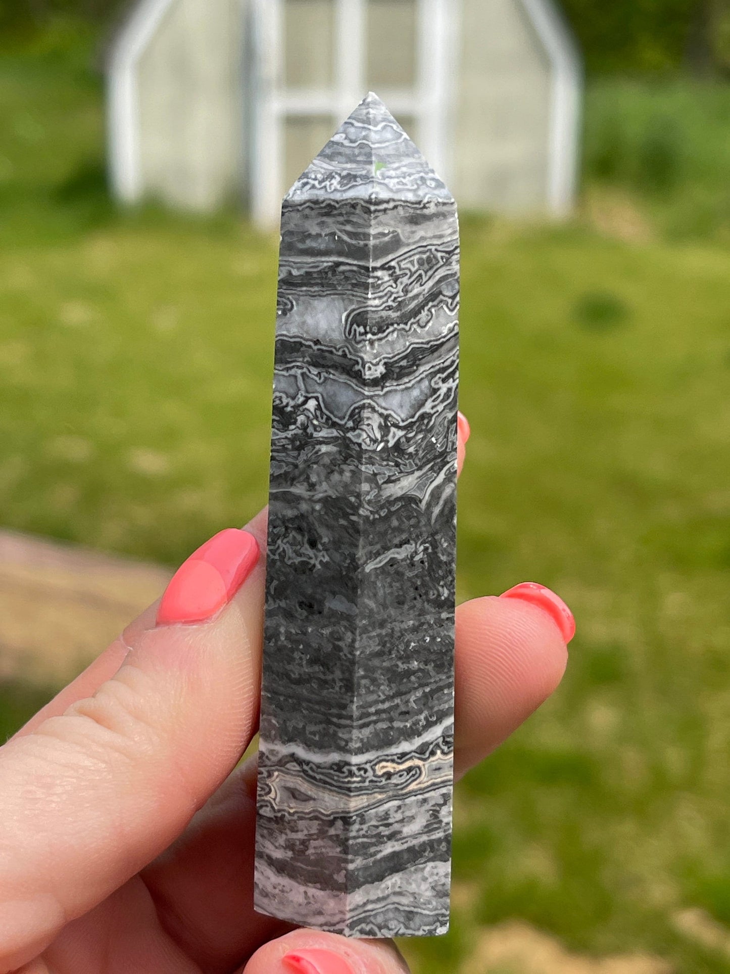 Picasso Jasper Crystal Tower: Meditation Healing Stone