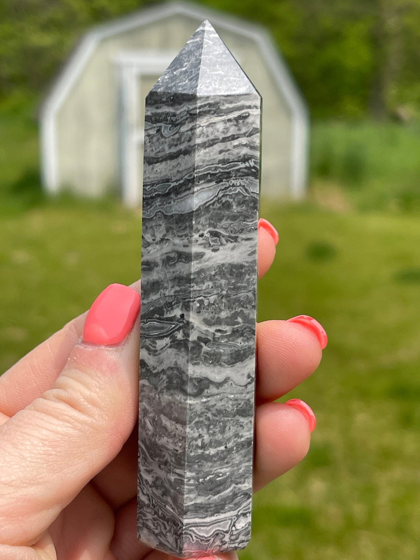 Picasso Jasper Crystal Tower