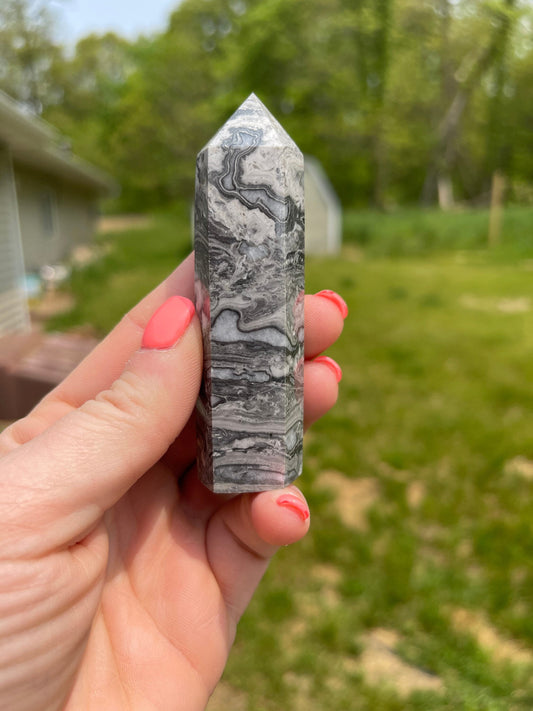 Picasso Jasper Crystal Tower