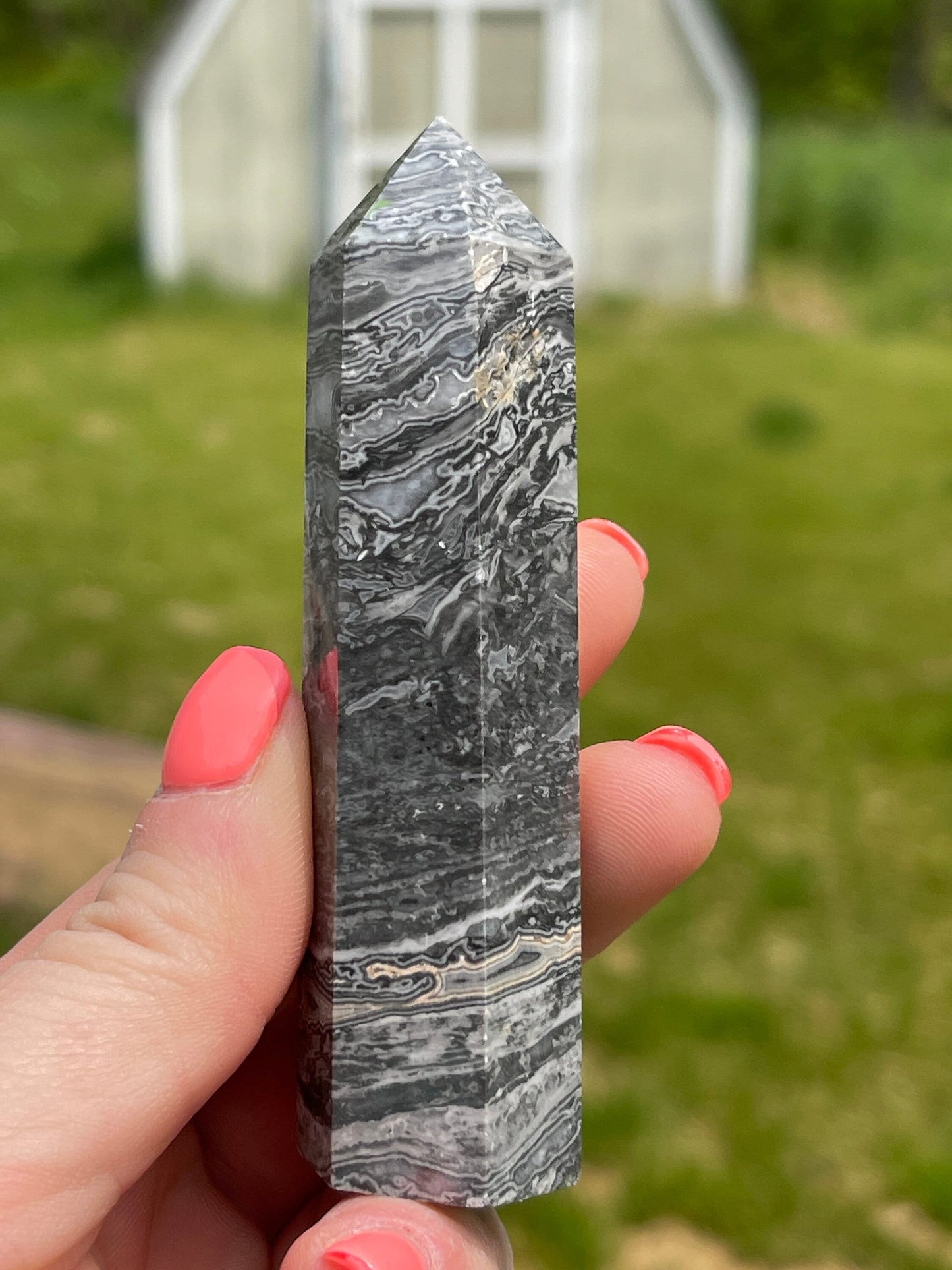 Picasso Jasper Crystal Tower: Meditation Healing Stone