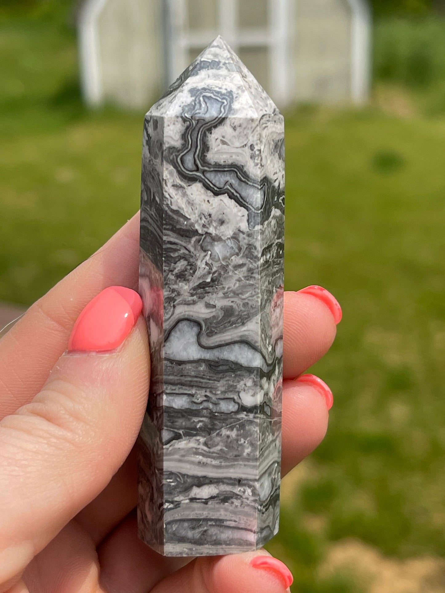 Picasso Jasper Crystal Tower