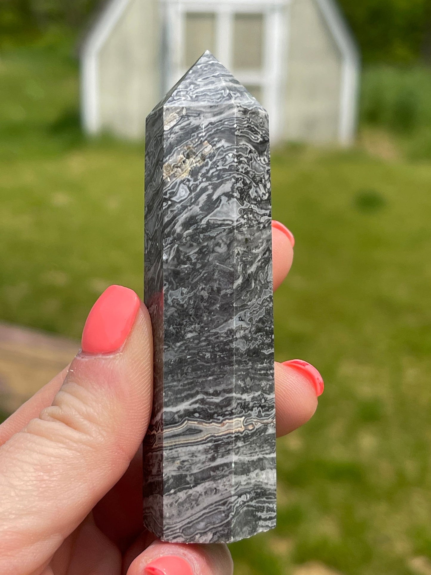Picasso Jasper Crystal Tower: Meditation Healing Stone