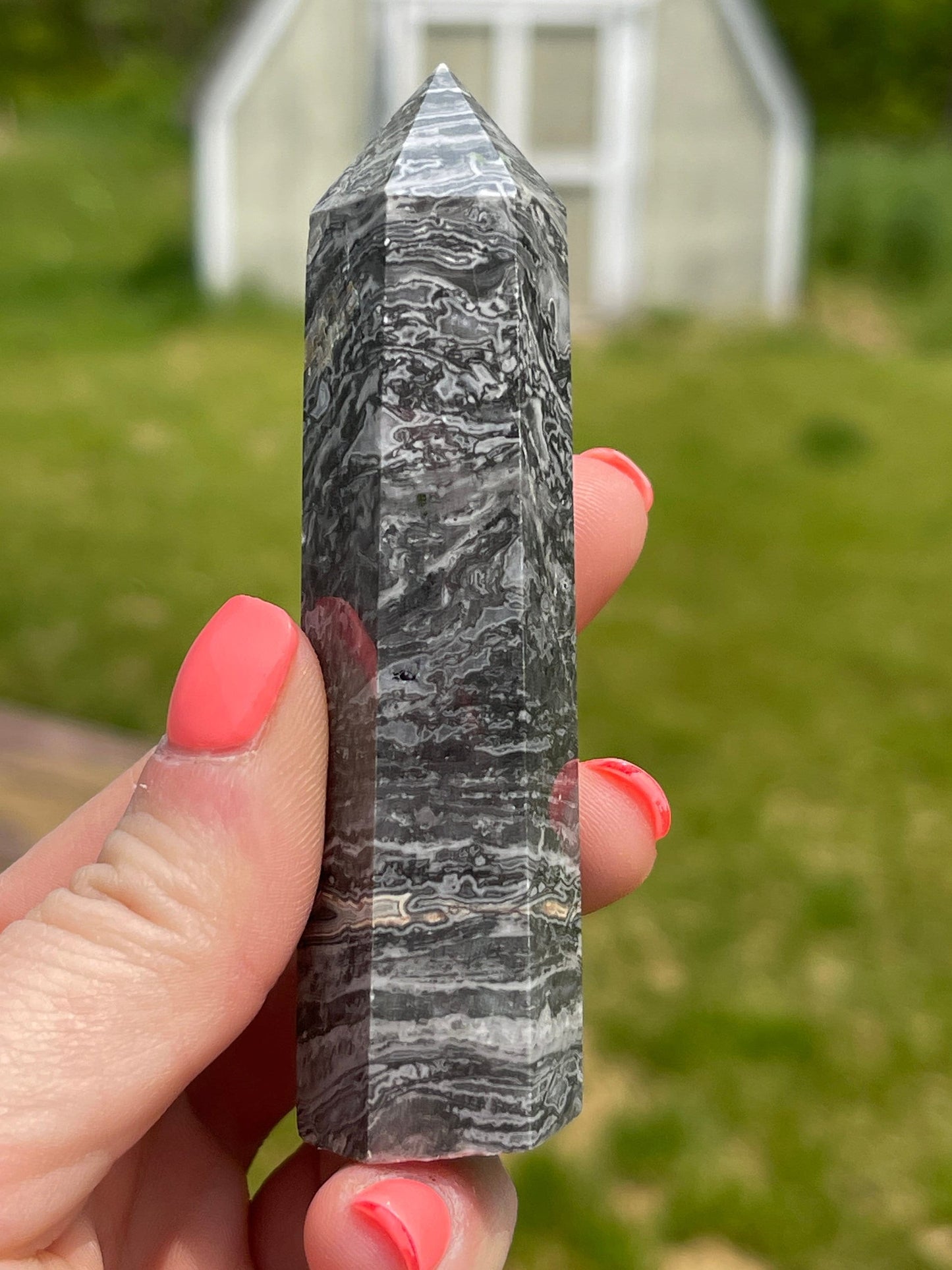 Picasso Jasper Crystal Tower: Meditation Healing Stone