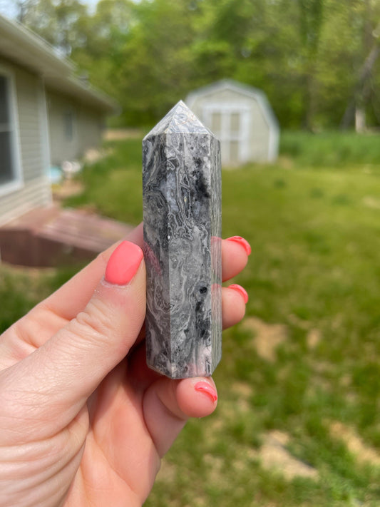 Picasso Jasper Crystal Tower