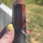 African Bloodstone Tower with Pyrite Inclusions